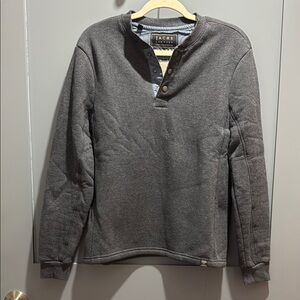 Jachs Gray Sherpa Lined Waffle Henley